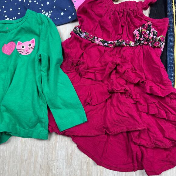 7 Piece Bundle Lot 12-18M Girls 18M Toddler Spongebob Jeans Dress Top Clothes - Picture 5 of 14